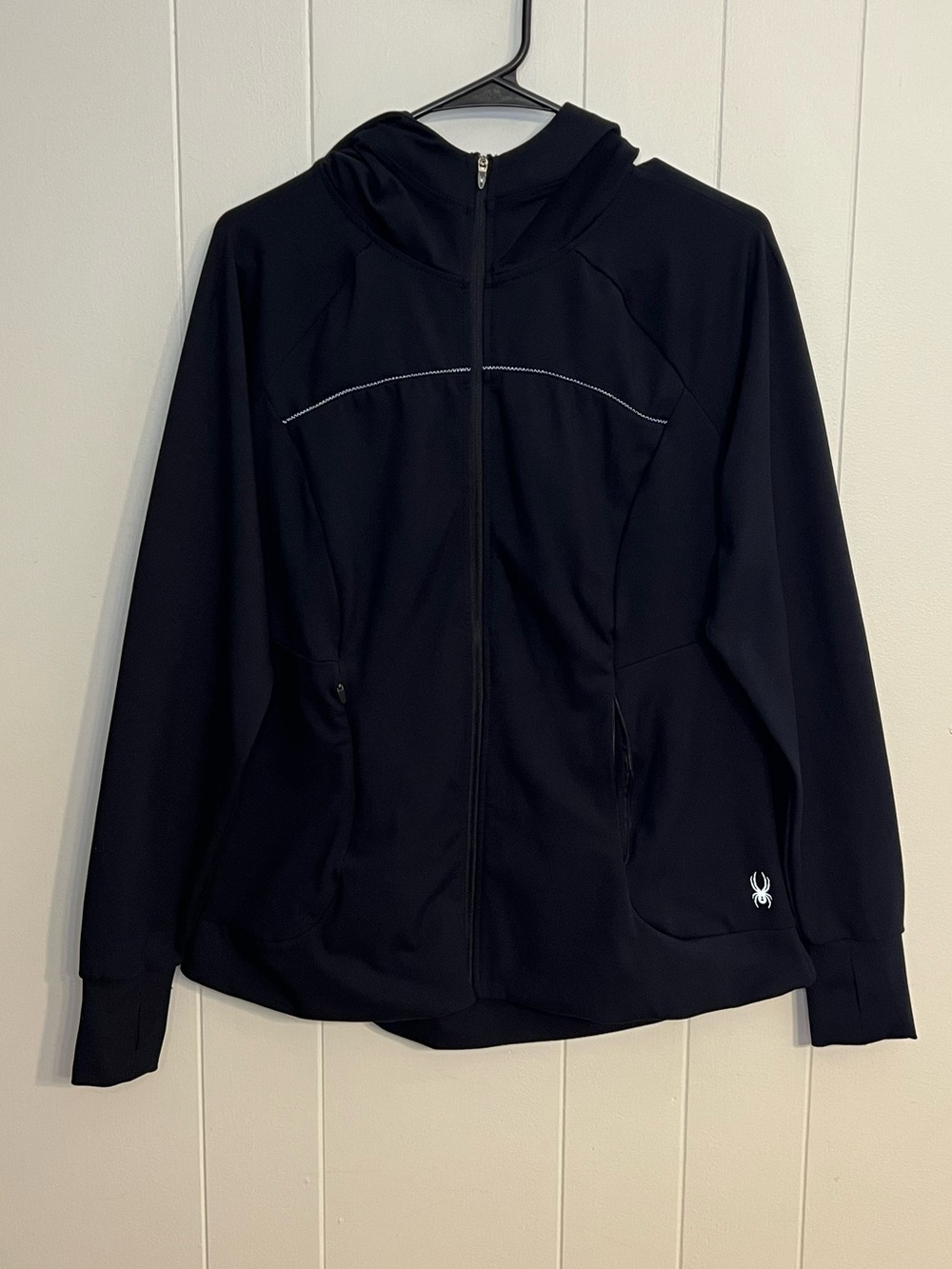 Spyder Active Full-Zip Hooded Lightweight performance Jacket Size L